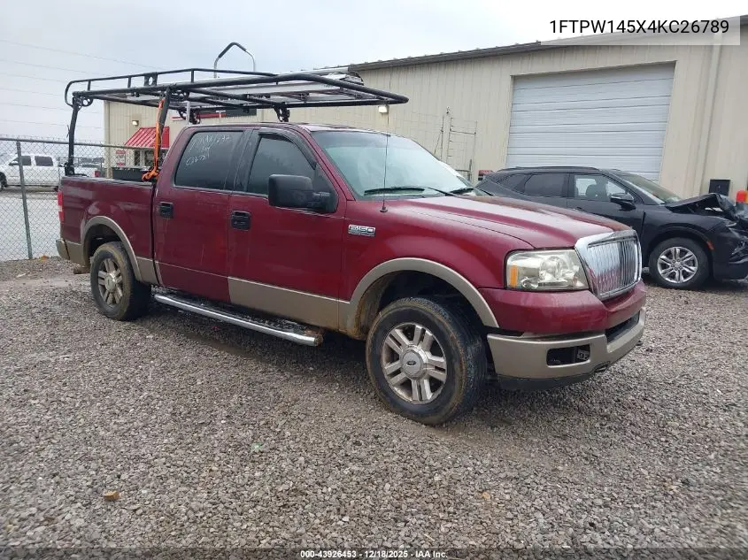 1FTPW145X4KC26789 2004 Ford F-150 Fx4/Lariat/Xlt