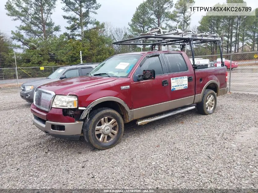 1FTPW145X4KC26789 2004 Ford F-150 Fx4/Lariat/Xlt