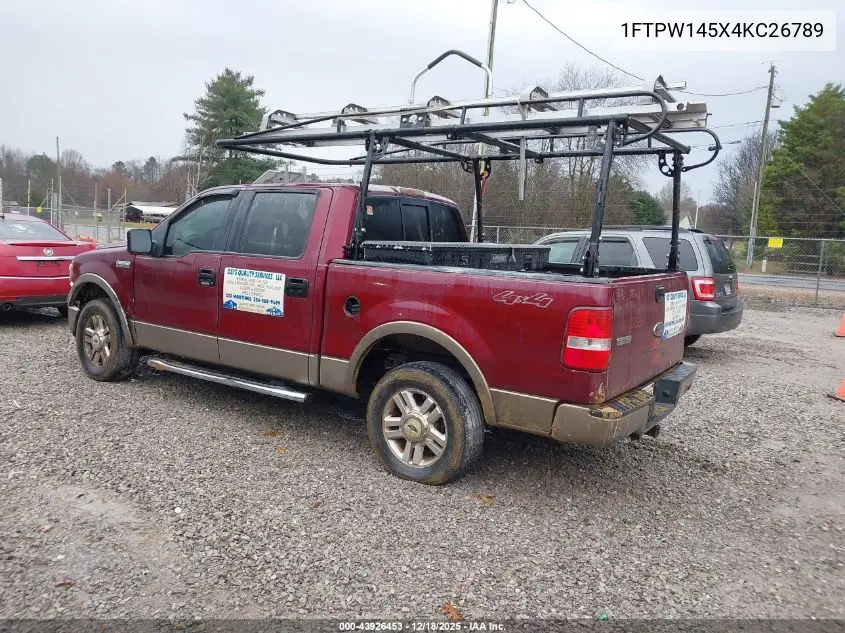 1FTPW145X4KC26789 2004 Ford F-150 Fx4/Lariat/Xlt