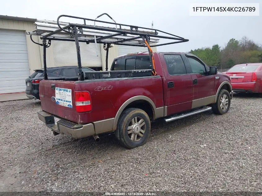 1FTPW145X4KC26789 2004 Ford F-150 Fx4/Lariat/Xlt