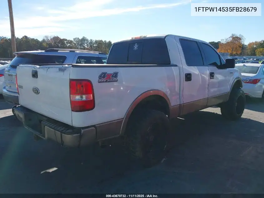 1FTPW14535FB28679 2005 Ford F-150 Fx4/Lariat/Xlt