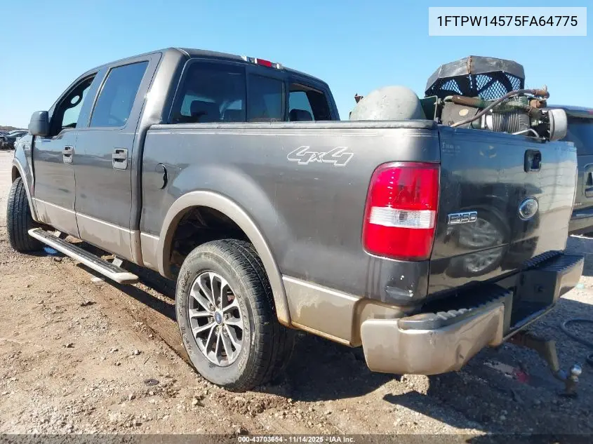 1FTPW14575FA64775 2005 Ford F-150 Fx4/Lariat/Xlt