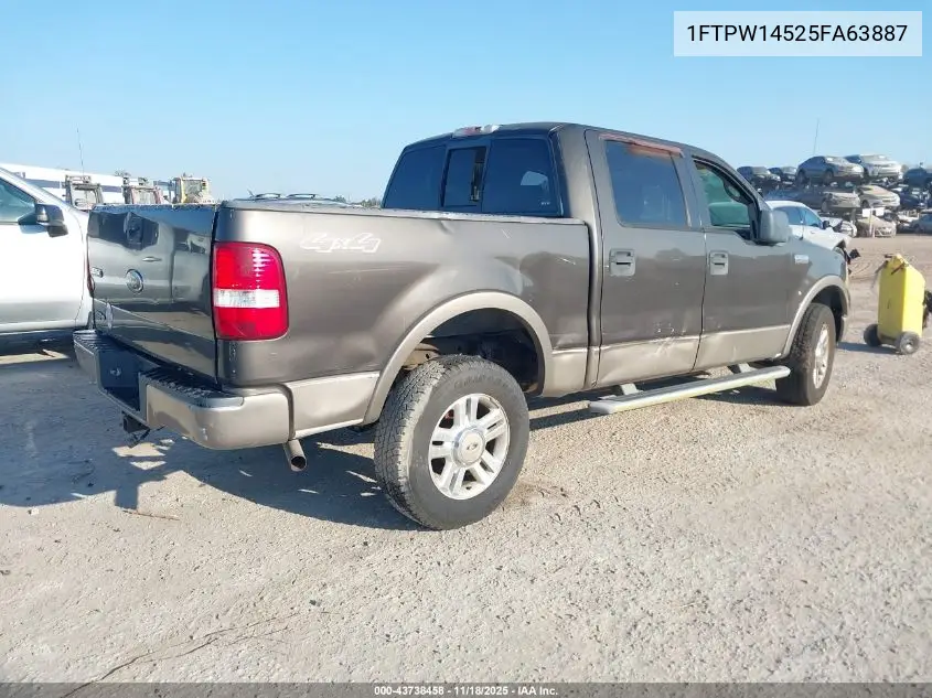 1FTPW14525FA63887 2005 Ford F-150 Fx4/Lariat/Xlt