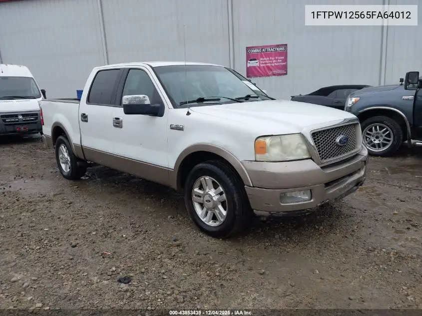 1FTPW12565FA64012 2005 Ford F-150 Lariat/Xlt