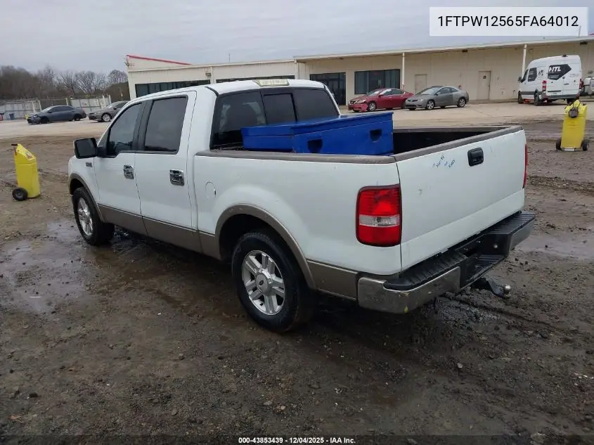1FTPW12565FA64012 2005 Ford F-150 Lariat/Xlt