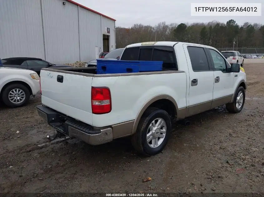 1FTPW12565FA64012 2005 Ford F-150 Lariat/Xlt