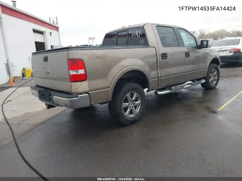 1FTPW14535FA14424 2005 Ford F-150 Fx4/Lariat/Xlt