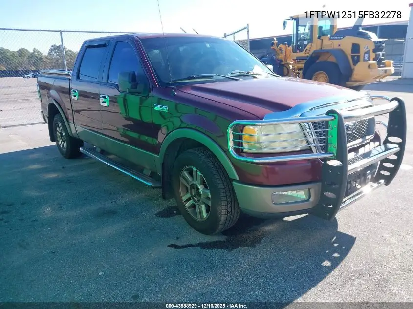 1FTPW12515FB32278 2005 Ford F-150 Lariat/Xlt