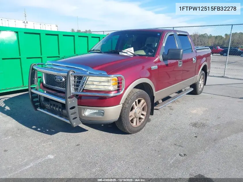 1FTPW12515FB32278 2005 Ford F-150 Lariat/Xlt