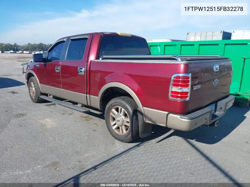 1FTPW12515FB32278 2005 Ford F-150 Lariat/Xlt