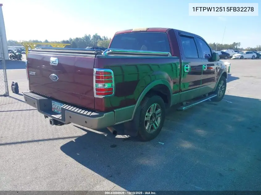 1FTPW12515FB32278 2005 Ford F-150 Lariat/Xlt