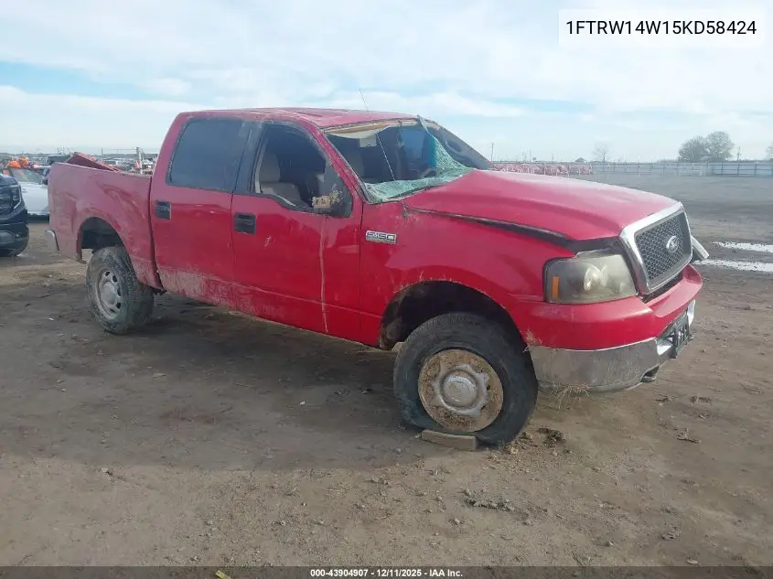1FTRW14W15KD58424 2005 Ford F-150 Xlt