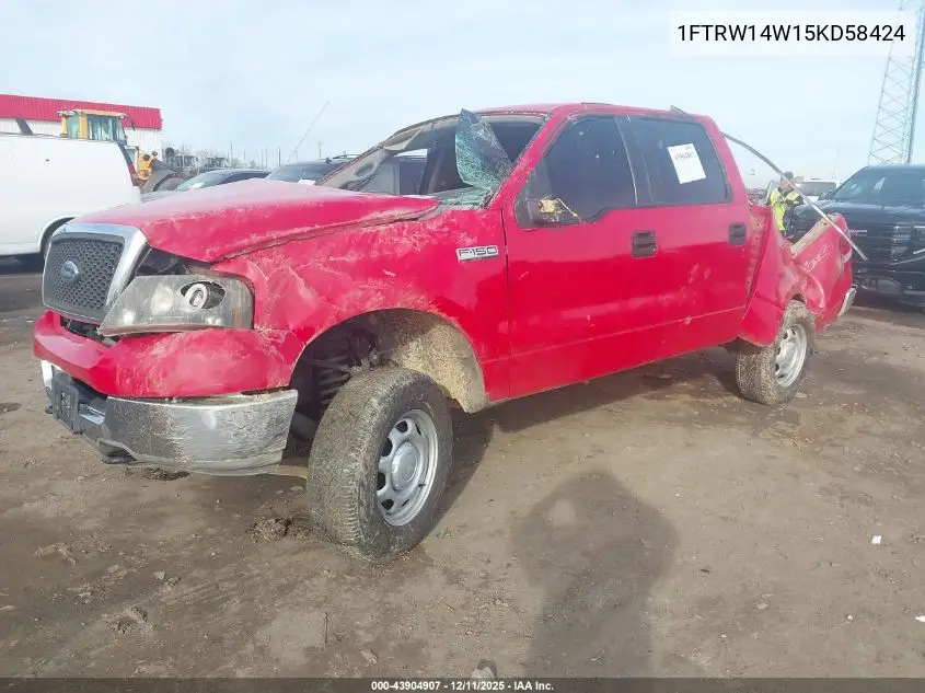 1FTRW14W15KD58424 2005 Ford F-150 Xlt