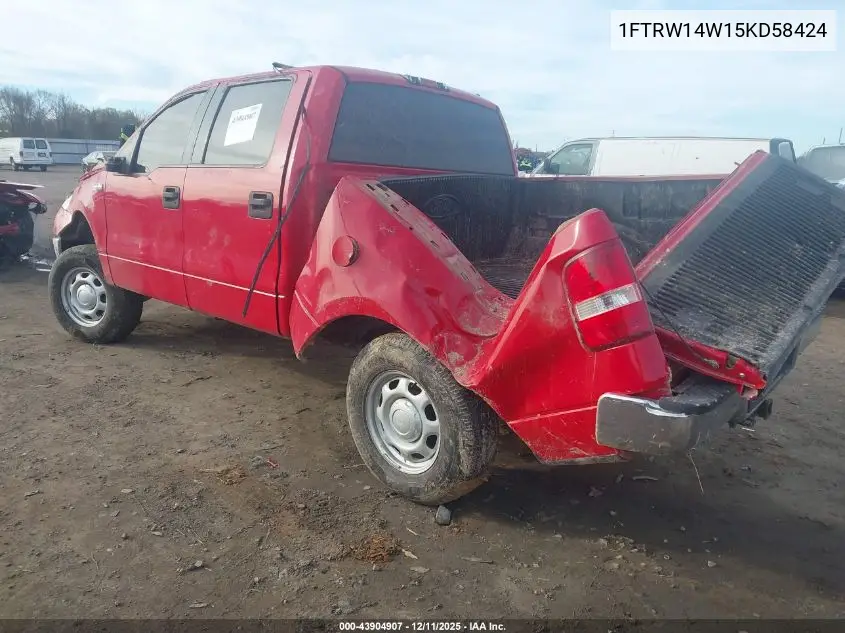 1FTRW14W15KD58424 2005 Ford F-150 Xlt