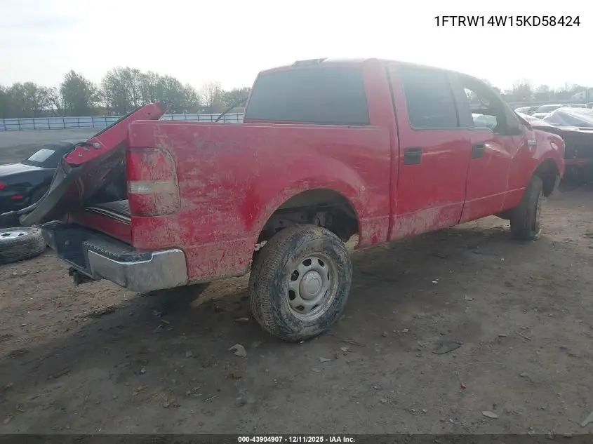 1FTRW14W15KD58424 2005 Ford F-150 Xlt