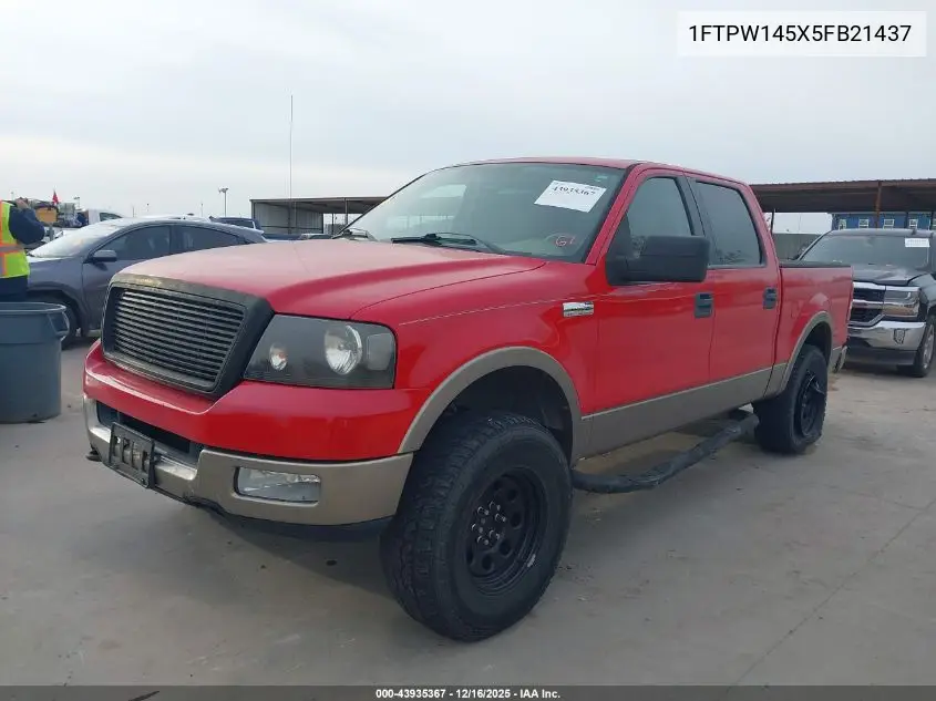 1FTPW145X5FB21437 2005 Ford F-150 Fx4/Lariat/Xlt