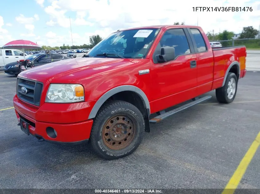 2006 Ford F-150 VIN: 1FTPX14V36FB81476 Lot: 40346461