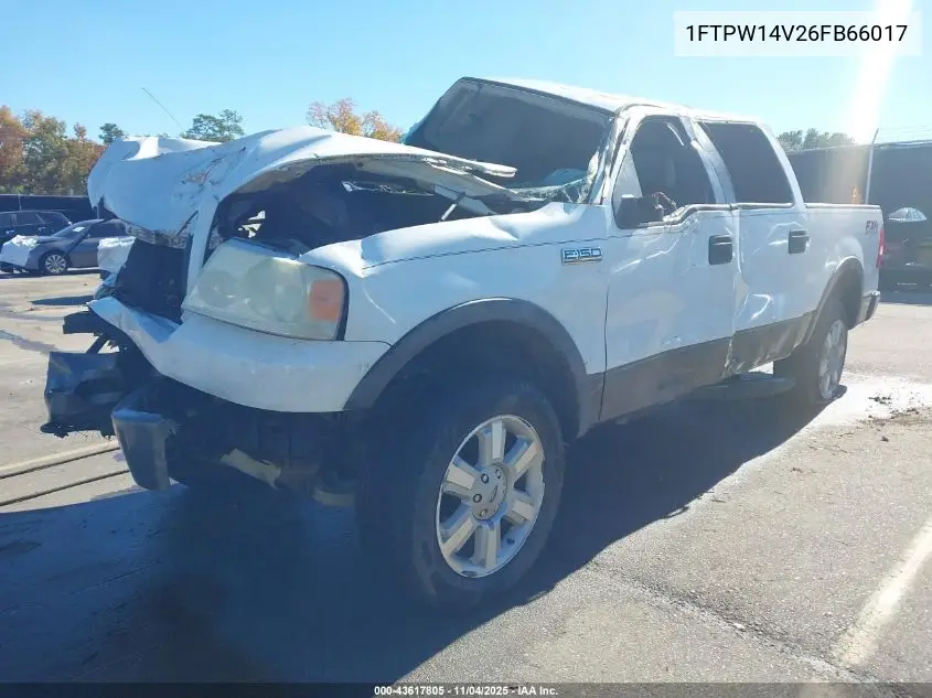 1FTPW14V26FB66017 2006 Ford F-150 Fx4/Lariat/Xlt