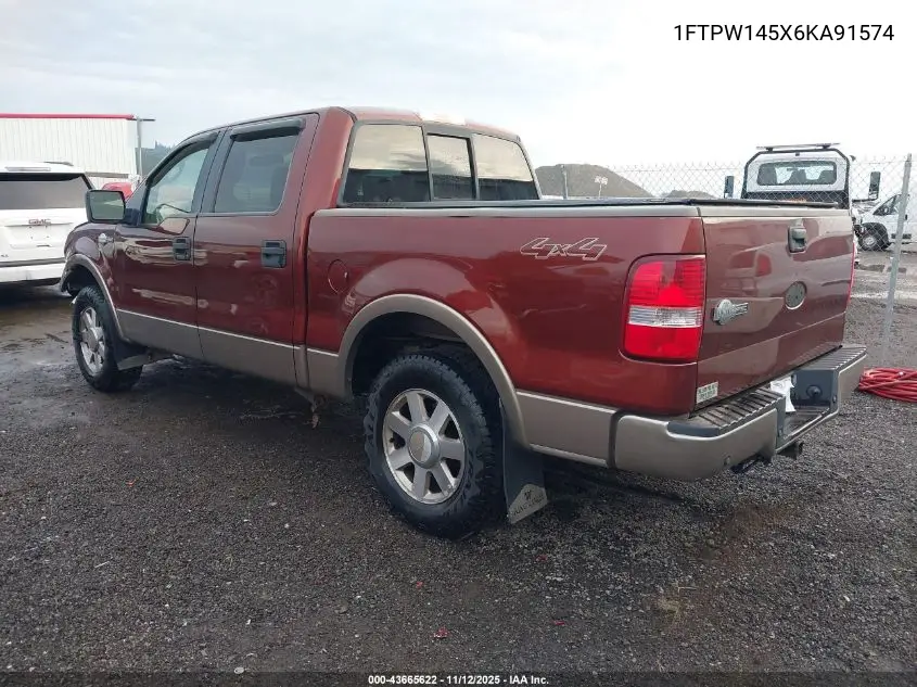 1FTPW145X6KA91574 2006 Ford F-150 Fx4/Lariat/Xlt