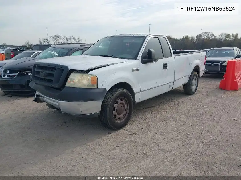 1FTRF12W16NB63524 2006 Ford F-150 Stx/Xl/Xlt