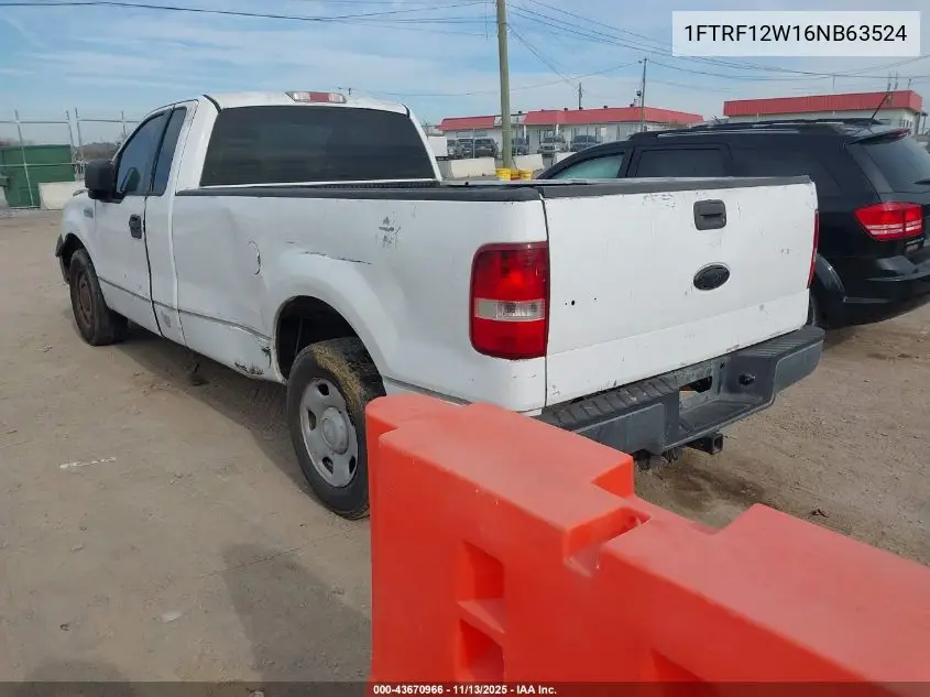1FTRF12W16NB63524 2006 Ford F-150 Stx/Xl/Xlt