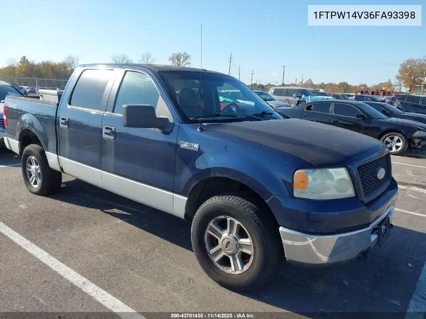 1FTPW14V36FA93398 2006 Ford F-150 Fx4/Lariat/Xlt