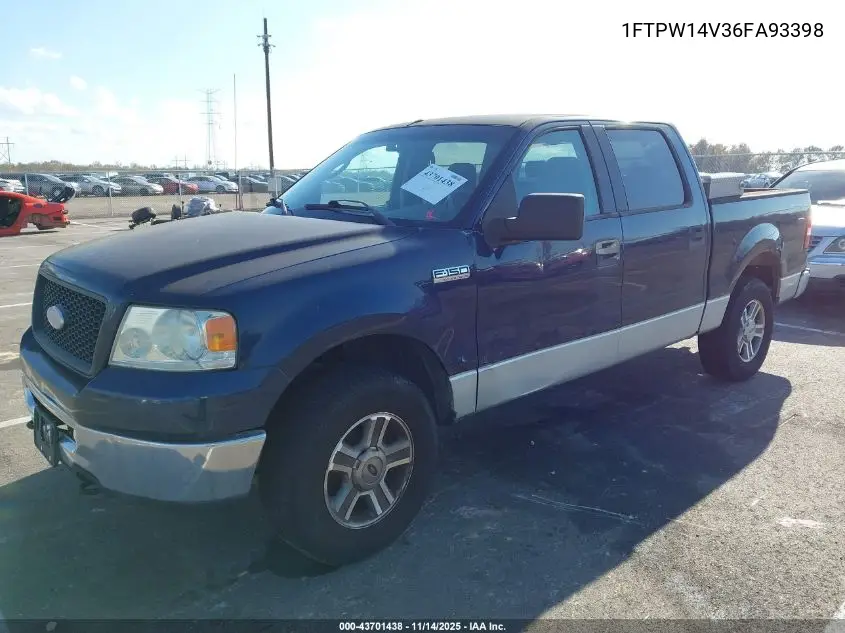 1FTPW14V36FA93398 2006 Ford F-150 Fx4/Lariat/Xlt