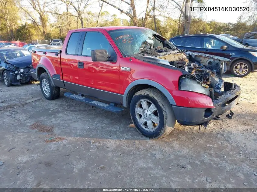 1FTPX04516KD30520 2006 Ford F-150 Fx4/Xlt