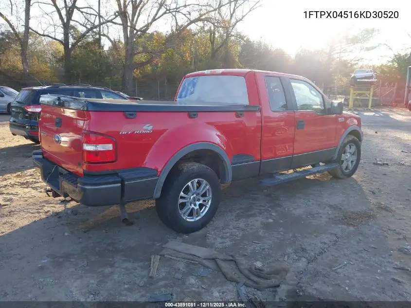 1FTPX04516KD30520 2006 Ford F-150 Fx4/Xlt