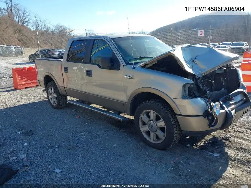1FTPW14586FA06904 2006 Ford F-150 Fx4/Lariat/Xlt