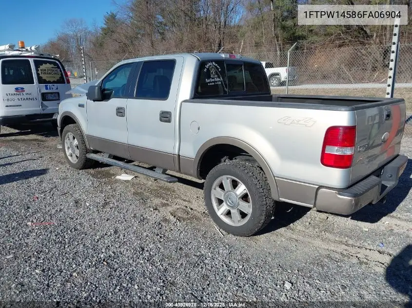 1FTPW14586FA06904 2006 Ford F-150 Fx4/Lariat/Xlt