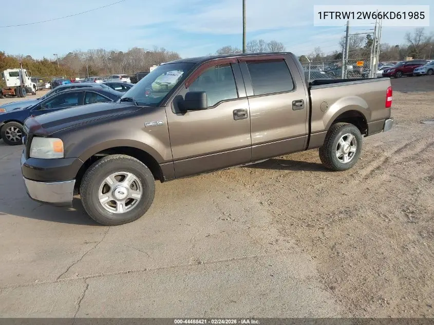 1FTRW12W66KD61985 2006 Ford F-150 Xlt