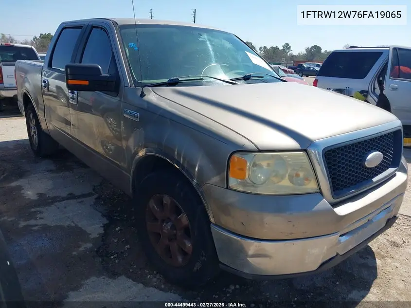 1FTRW12W76FA19065 2006 Ford F-150 Xlt