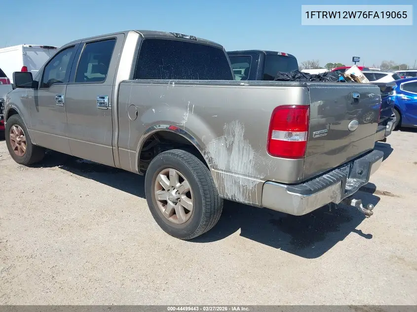 1FTRW12W76FA19065 2006 Ford F-150 Xlt