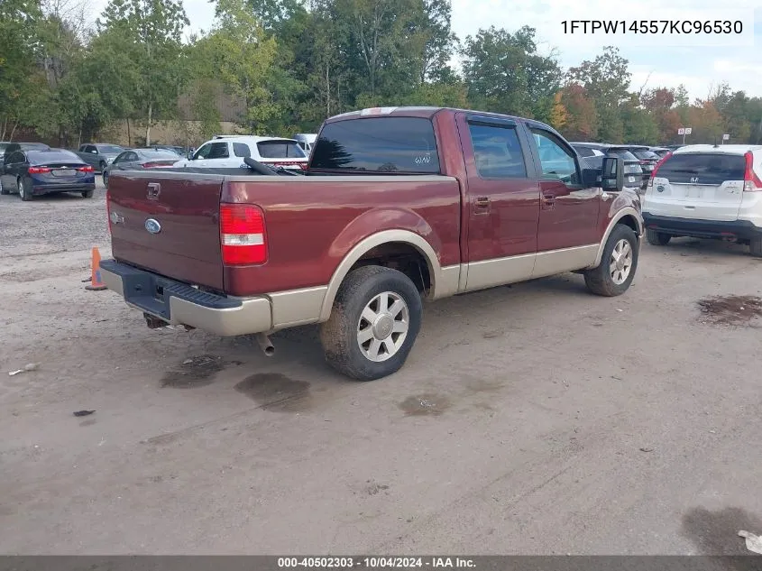 1FTPW14557KC96530 2007 Ford F-150 Fx4/Lariat/Xlt