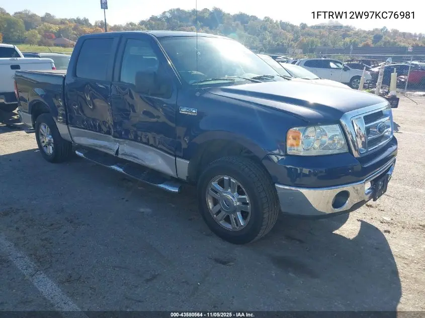 1FTRW12W97KC76981 2007 Ford F-150 Xlt
