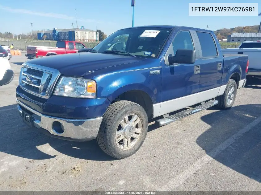 1FTRW12W97KC76981 2007 Ford F-150 Xlt