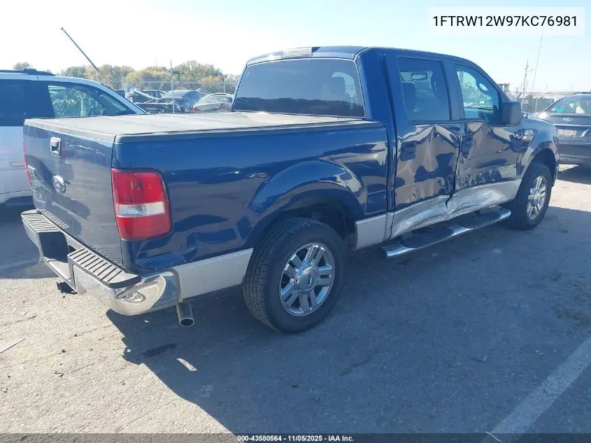 1FTRW12W97KC76981 2007 Ford F-150 Xlt
