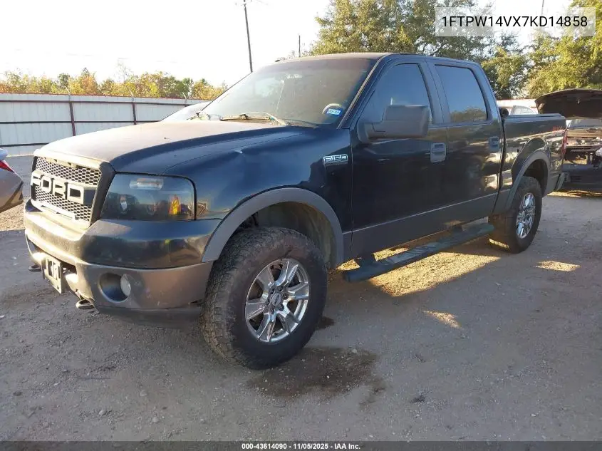 1FTPW14VX7KD14858 2007 Ford F-150 Fx4/Lariat/Xlt