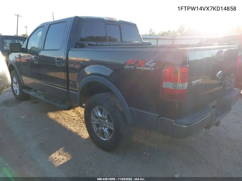 1FTPW14VX7KD14858 2007 Ford F-150 Fx4/Lariat/Xlt
