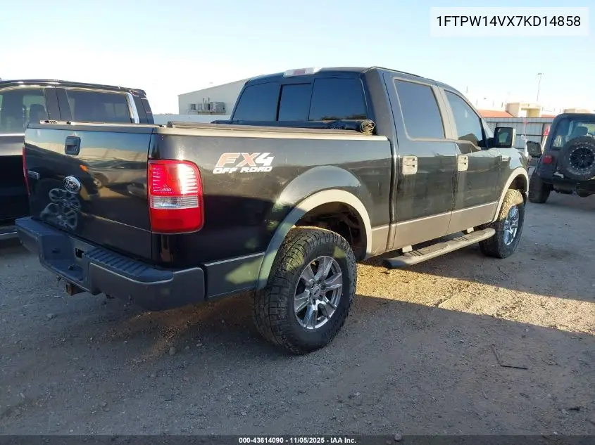 1FTPW14VX7KD14858 2007 Ford F-150 Fx4/Lariat/Xlt