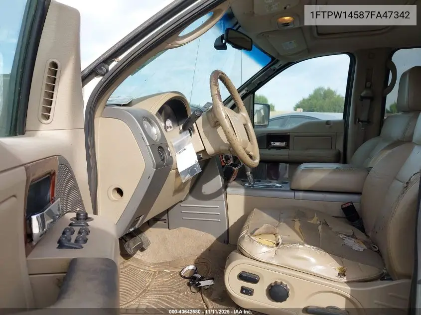 1FTPW14587FA47342 2007 Ford F-150 Fx4/Lariat/Xlt