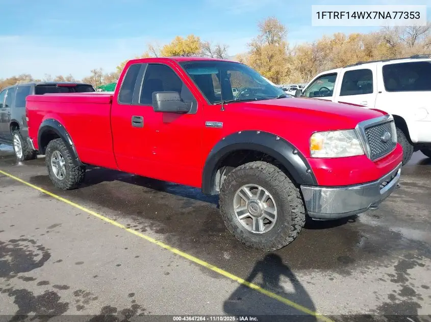 1FTRF14WX7NA77353 2007 Ford F-150 Stx/Xl/Xlt