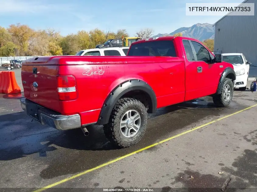 1FTRF14WX7NA77353 2007 Ford F-150 Stx/Xl/Xlt