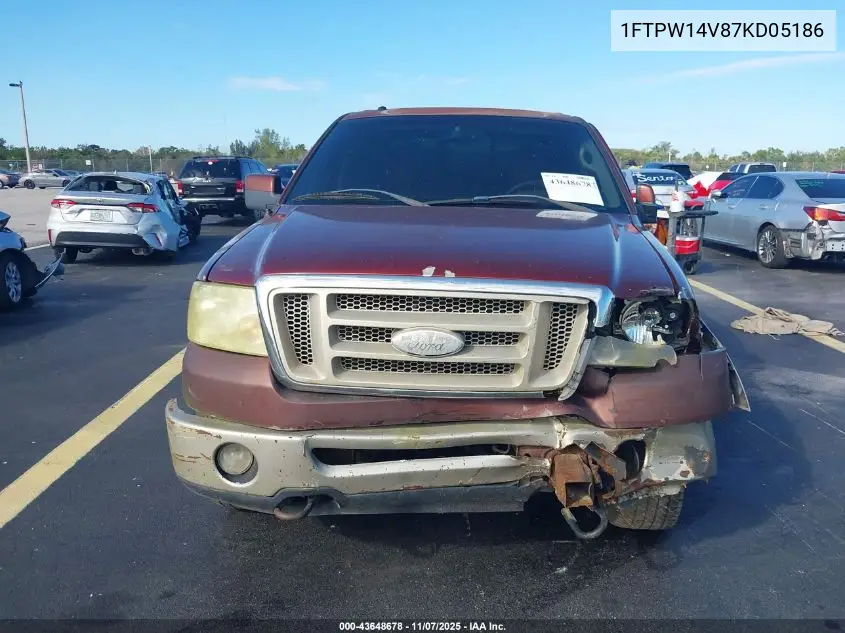 1FTPW14V87KD05186 2007 Ford F-150 Fx4/Lariat/Xlt