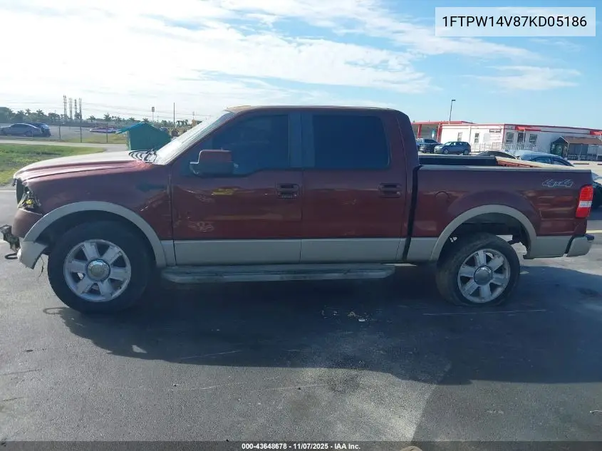 1FTPW14V87KD05186 2007 Ford F-150 Fx4/Lariat/Xlt