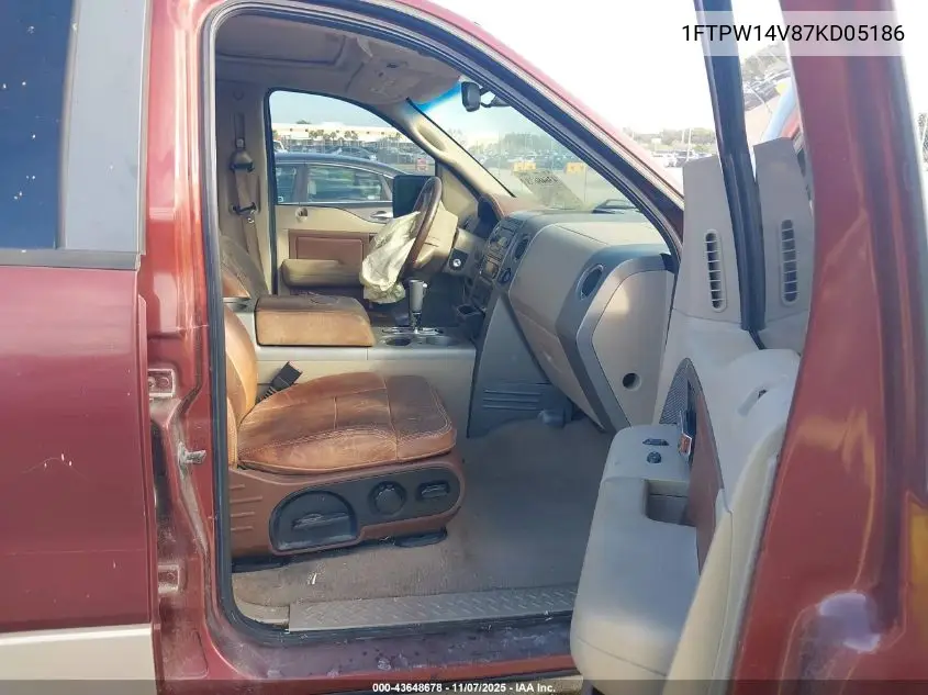 1FTPW14V87KD05186 2007 Ford F-150 Fx4/Lariat/Xlt