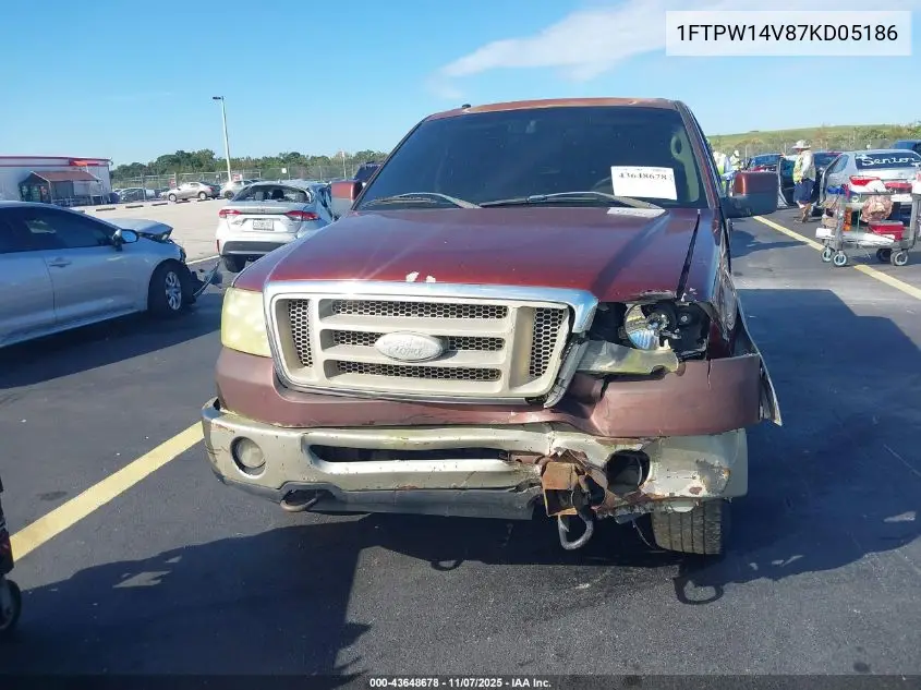 1FTPW14V87KD05186 2007 Ford F-150 Fx4/Lariat/Xlt