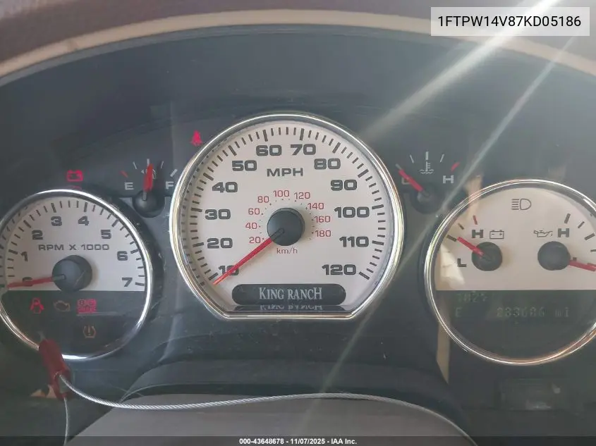 1FTPW14V87KD05186 2007 Ford F-150 Fx4/Lariat/Xlt