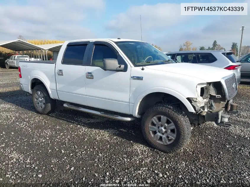 1FTPW14537KC43339 2007 Ford F-150 Fx4/Lariat/Xlt